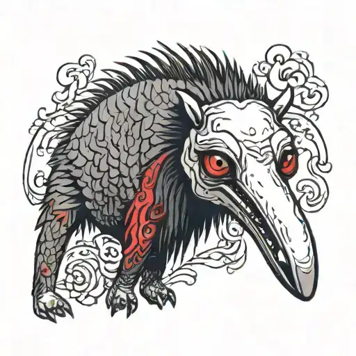 Scary Anteater With Red Eyes