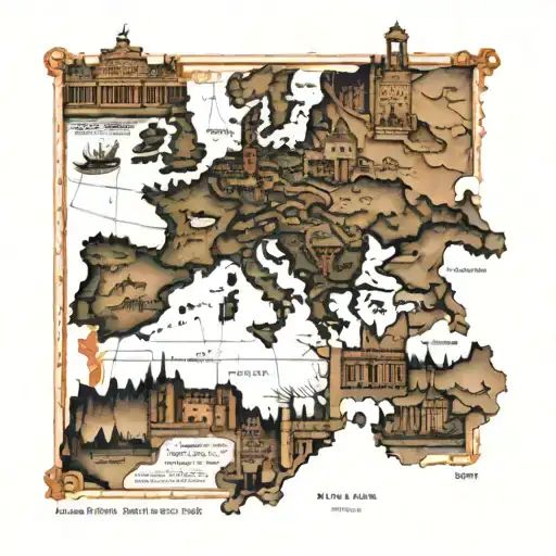 A Detailed Map Of The Ancient Roman Empire With Landmarks And Key Cities Highlighted