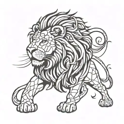 Lion Continuous Line