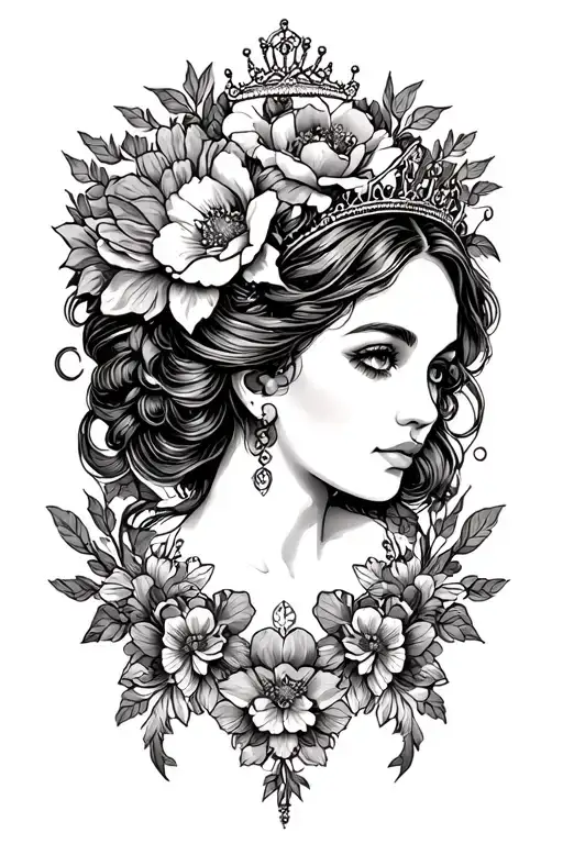 Tiara Flowers And Curls