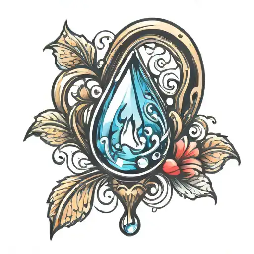 Water Drop And Heart