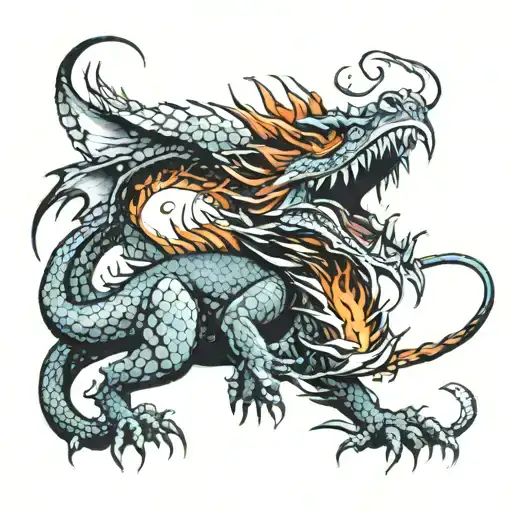 Agressive Full Dragon Breathing Fire