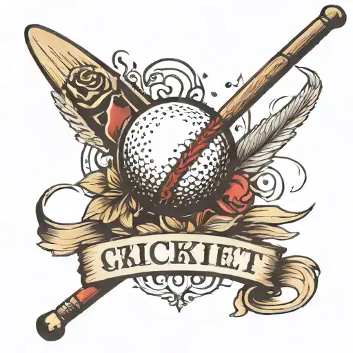 Cricket Ball With A Hockey Stick And A Golf Club With The Date 10-12-2023