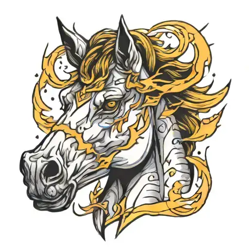 Horse Lightning Bolt Eyes