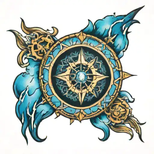 Blue Lightning Compass