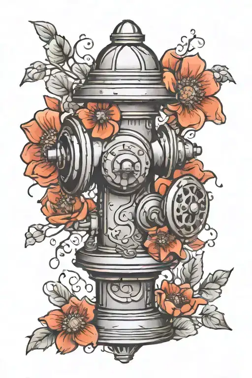 Fire Hydrant Flowers Blooming