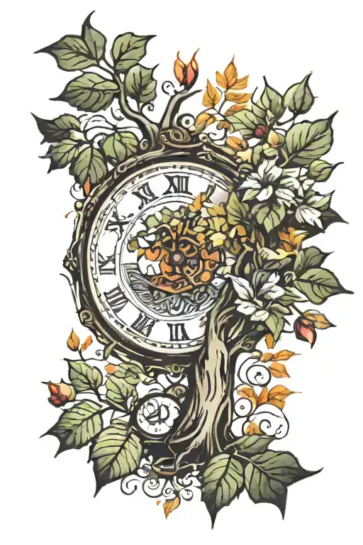 Autumnish Tree With Lush Leaves And A Seasonal Indicator Of Time