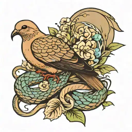Serpent And A Mourning Dove