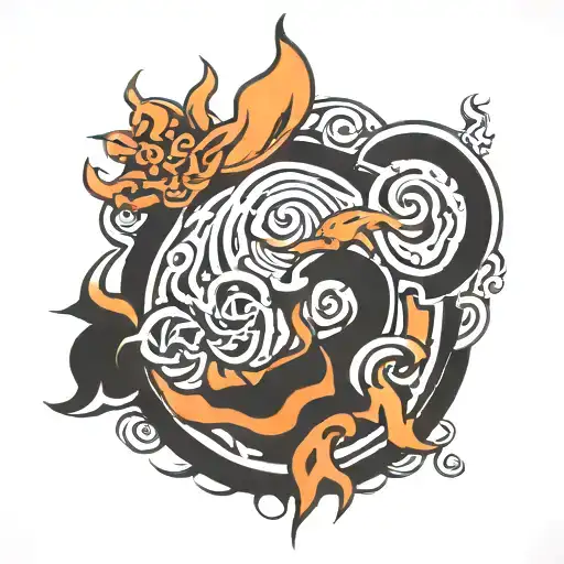 Earth Fire Air And Water Symbol From Avatar The Last Airbender