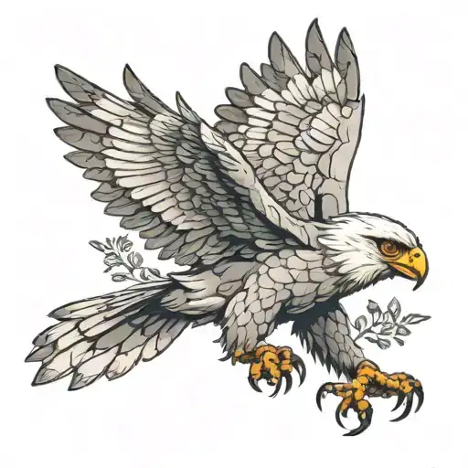 Harpy Eagle Flying Towards