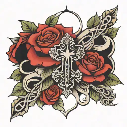 Cross With Rose With The Words Grace And The Date October 12 2024