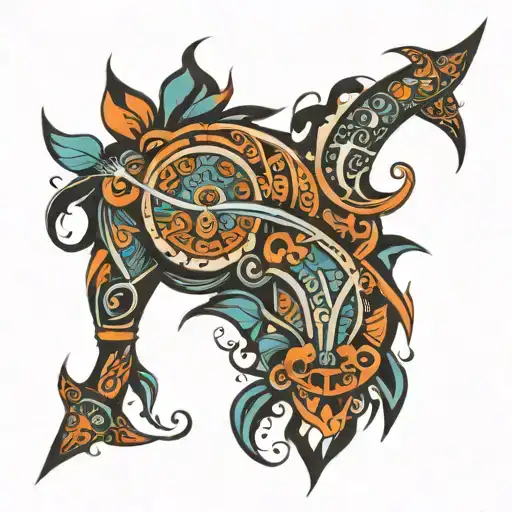 Neo-trible Abstract Coloured Sleeve