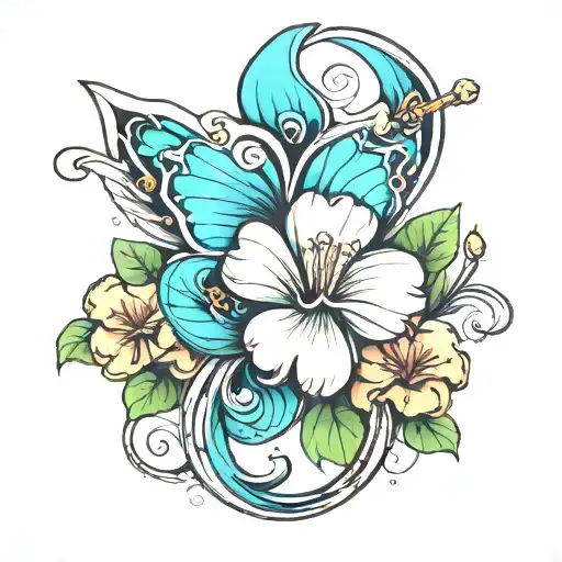 Aquarius And 4 Petal Clover