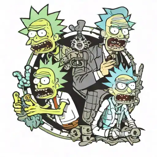 Rick Morty Spongbob Breaking Bad Sleeve