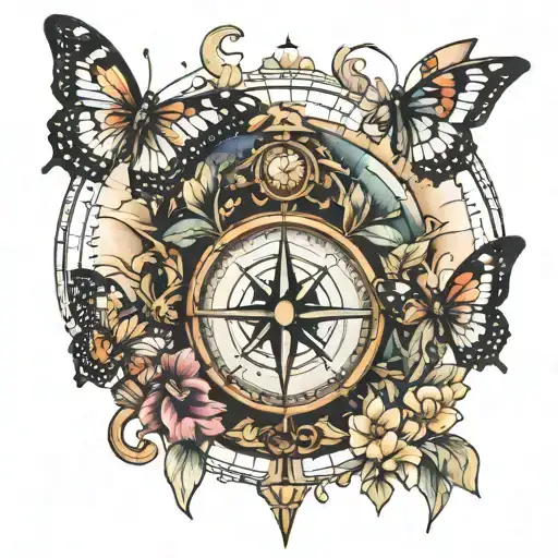 Butterflies And A Compass
