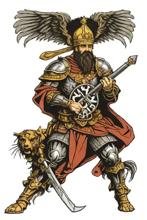 Serbian Warrior Kosovo Battle And Church