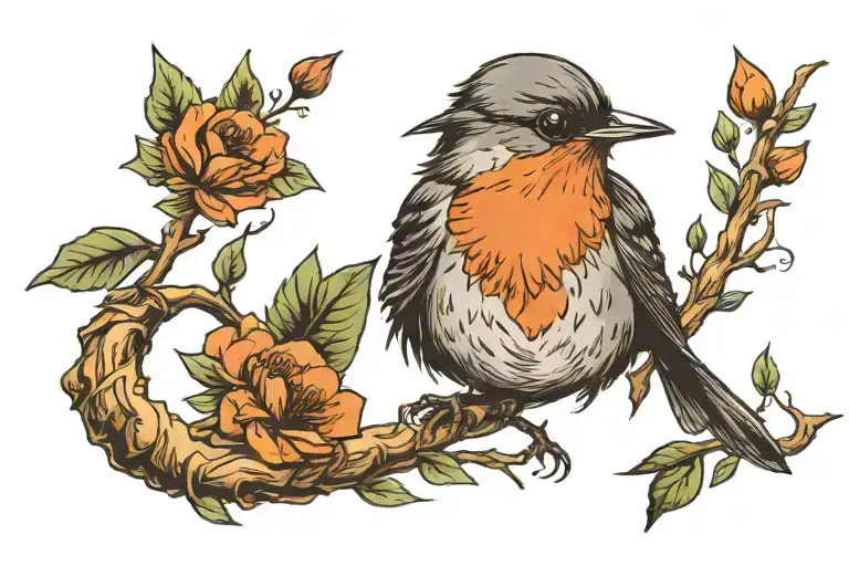 Robin Bird Thumbprint