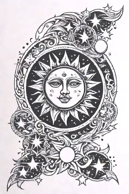 World Sun Moon Stars