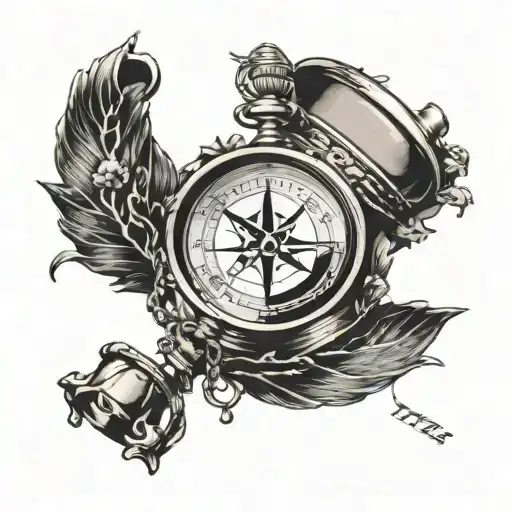 Ateez Hour Glass Containing Stray Kids Compass