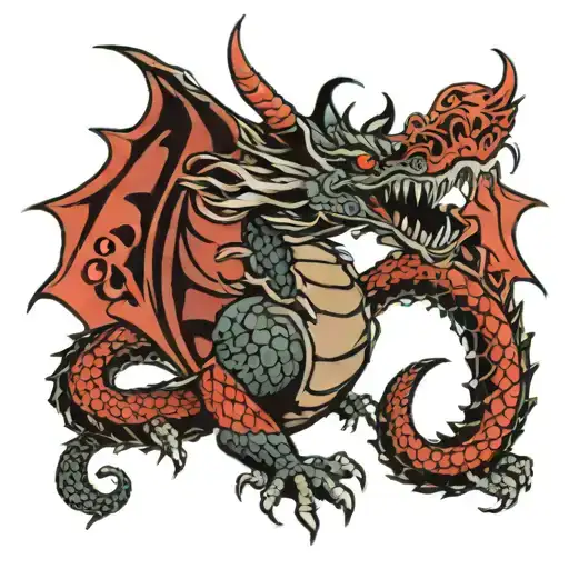 Black Dragon Tattoo Cover Up Back