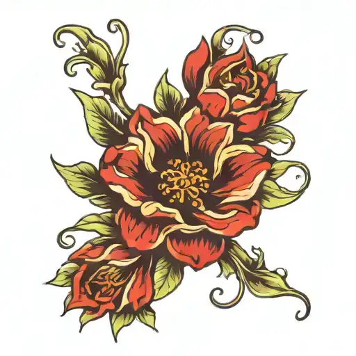 May December October Birth Flower Intertwined