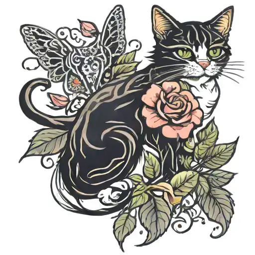 Cat Rose Bush Morphing