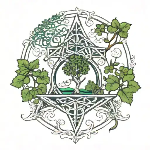 Irish Trinity With Tree Growing On A