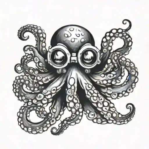 Octopus Wearing Scuba Goggles