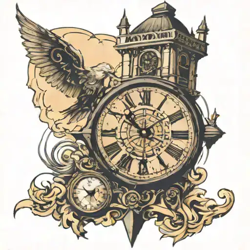 Clock Tower One Side Day One Side Is Night