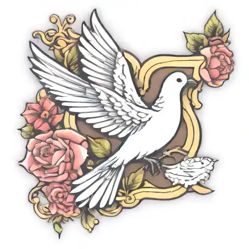 Dove And Letter R