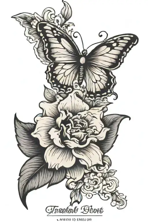 Bible Verse Flower Tattoo Depicting