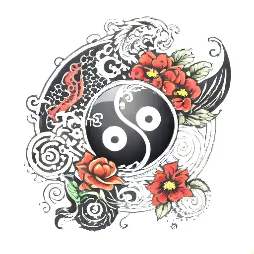 Yin-yang With Vietnamese Patterns