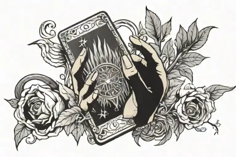 Female Hand With Tarot Card