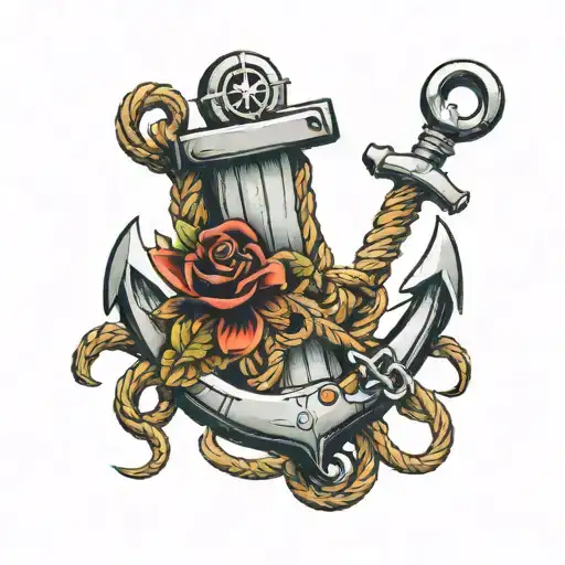 Anchor Rope With A Knot Guiter