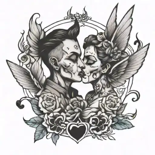 Flying Kiss Jerry And Shying Tom With Hearts On Their Heads And Always And Forever Quote