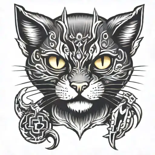 Cat With Lighting Bolt