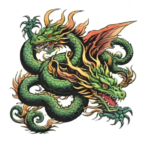 Meatal Chinse Dragon Flying