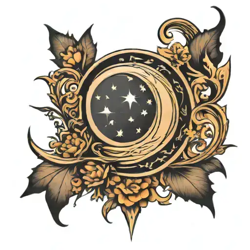 Crescent With A Line Through It Vertically