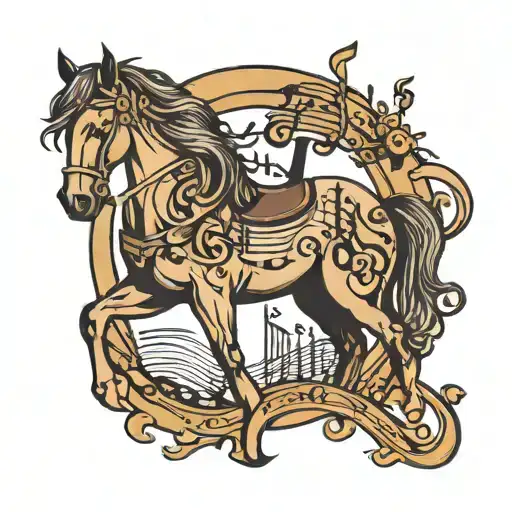 Horse And Music Notes