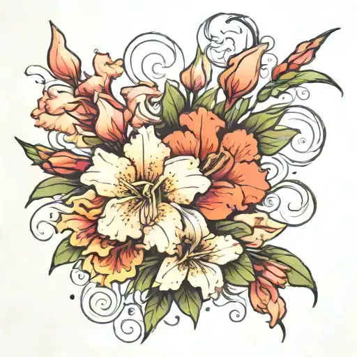 Gladiolus Daisy Carnations