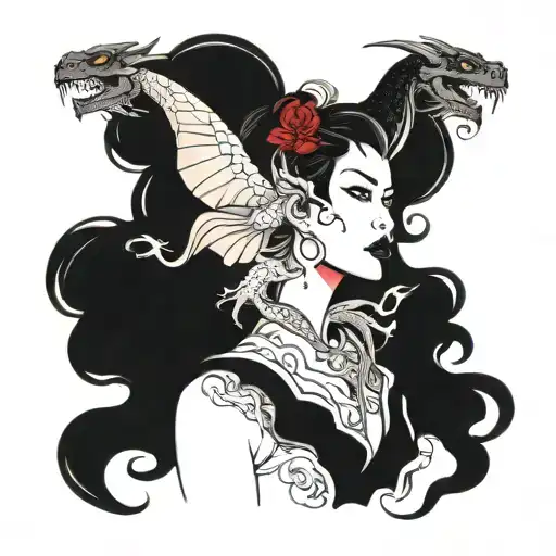 The Combination Of Girl And Dragon Is Feminist Black