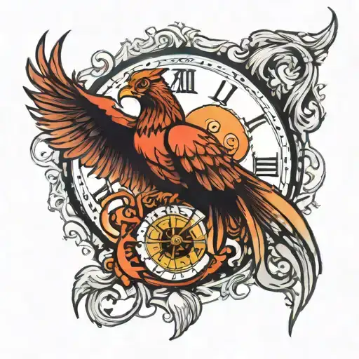 Phoenix Rising From Clock Tower