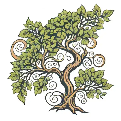 Tree With Branches Curves