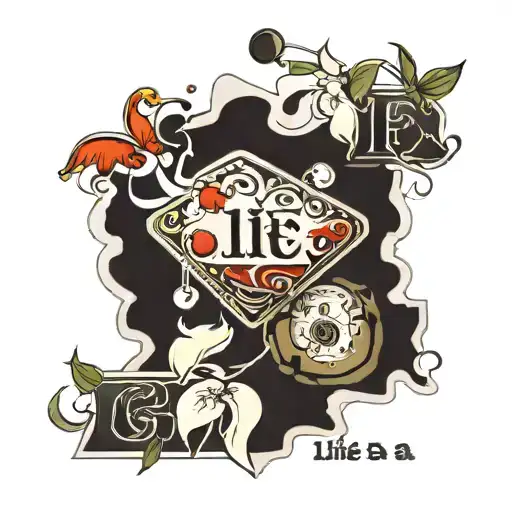 A Word Says Life Is A Gumble With Ace Card At The Top Of It