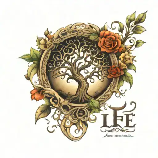 A Tree Of Life With The Letters J R E V Incorporated