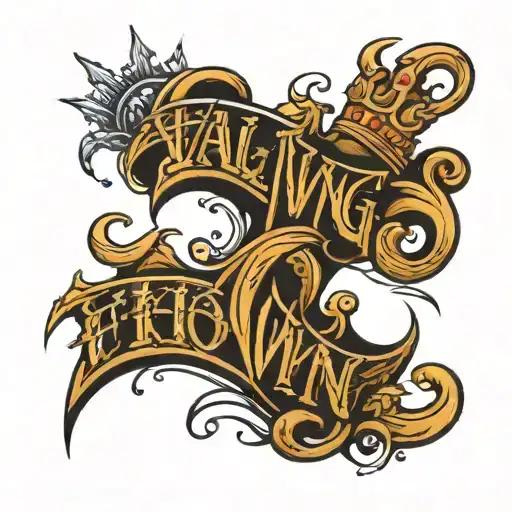 Falling Crown Letters Yhwh