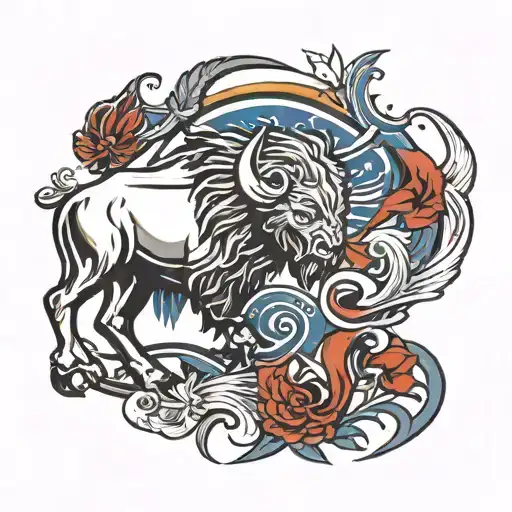 Buffalo Bills Logo Incorporated Representing Different Aspects