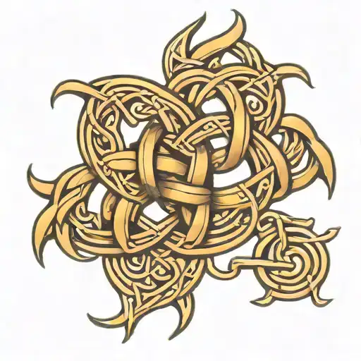 Mother And Daughter Keltic Knot Intertwined