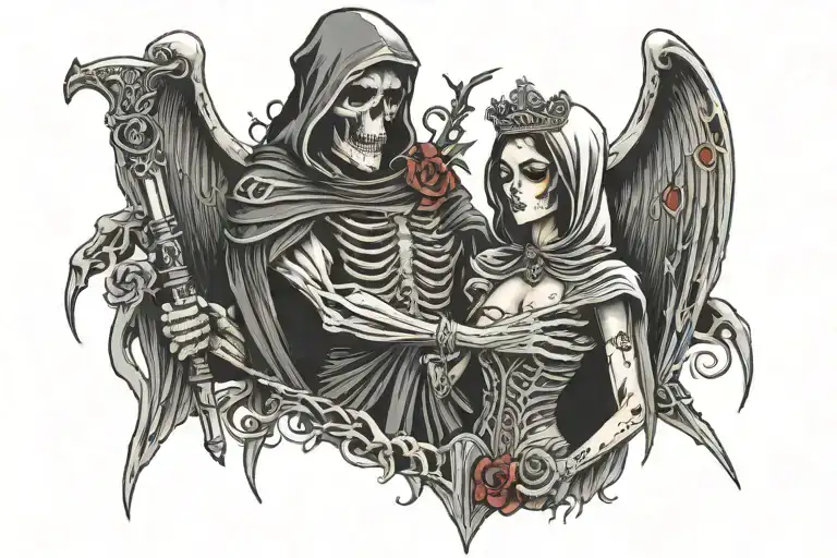 Grim Reaper Guarding Its Queen