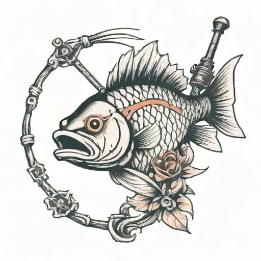 Fish And Gun Intertwined
